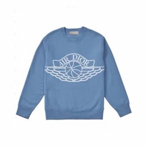 ディオールディオールメンズカジュアルコットン長袖Tシャツo0799ブルー