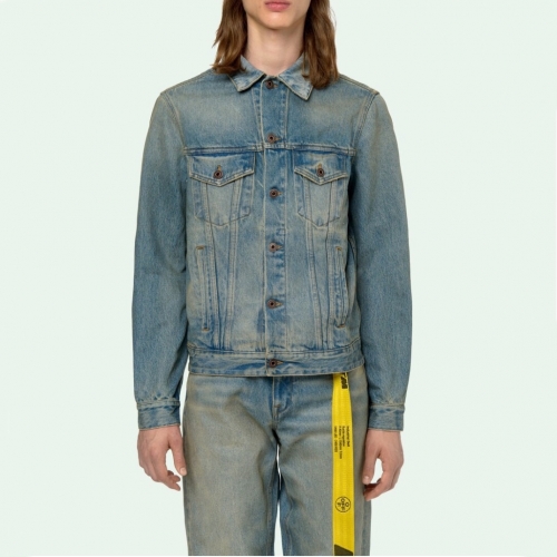 オフホワイトオフホワイトメンズカジュアルデニムジャケットf0531.ブルー