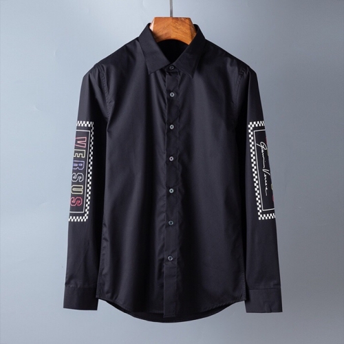 ヴェルサーチェヴェルサーチェメンズシルケットシャツr0691.ブラック