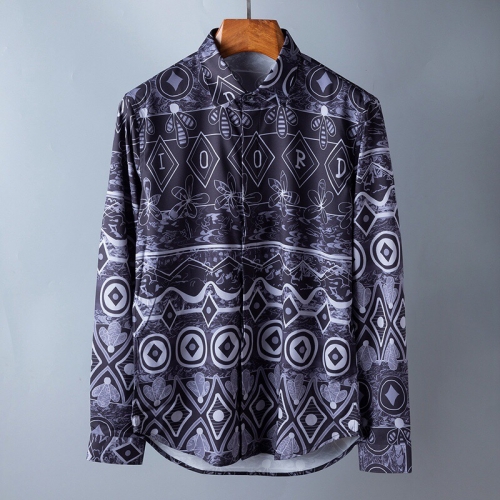 ディオールディオールメンズクラシックシャツo0800.ブルー