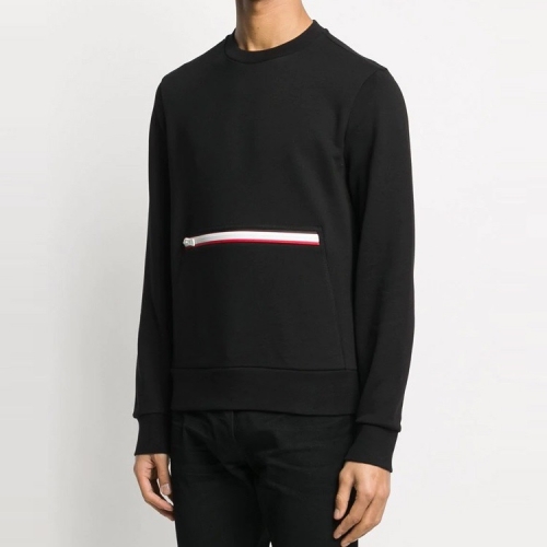 モンクレールモンクレールメンズカジュアルコットン長袖Tシャツc01827.ブラック