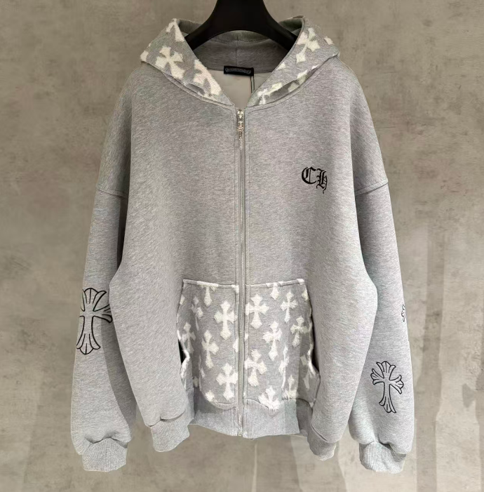 クロムハーツメンズラウンドフードジップアップc0291