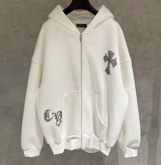 クロムハーツメンズラウンドフードジップアップc0259