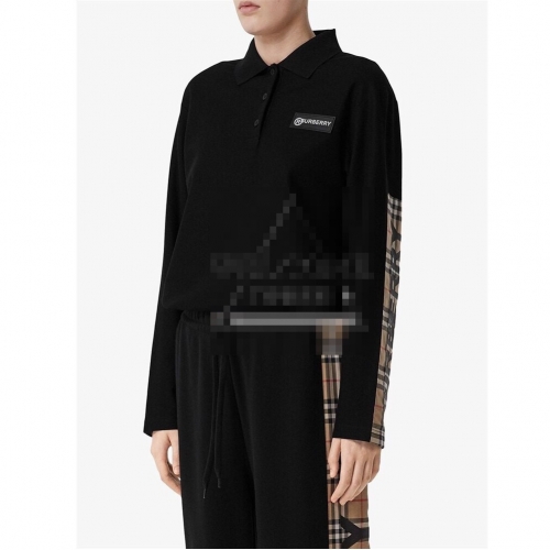 バーバリーバーバリーユニセックスカジュアルコットンスウェットシャツr02895ブラック