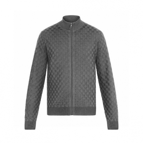 ルイヴィトン-ルイヴィトンメンズジップアップウールセーターu02185グレー