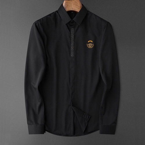 ヴェルサーチェヴェルサーチェメンズシルケットシャツr0700ブラック