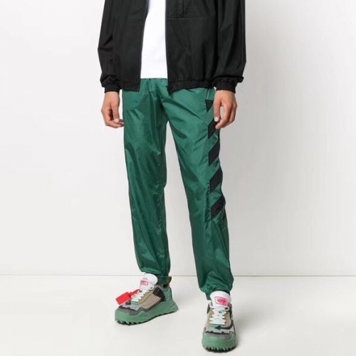 オフホワイト-オフホワイトメンズコットントレーニングパンツf0550グリーン