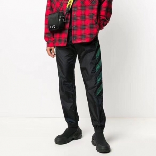 オフホワイト-オフホワイトメンズコットントレーニングパンツf0551ブラック