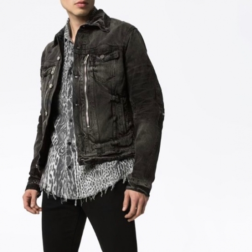 アミリアミリメンズカジュアルデニムジャケット0128.ブラック