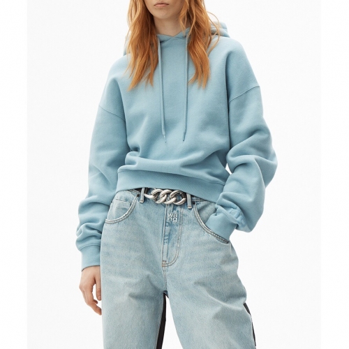 アレクサンダーワンレディースコットンフーディw0136ブルー