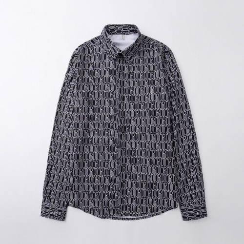 ディオールディオールメンズクラシックコットンシャツo0826.ブラック