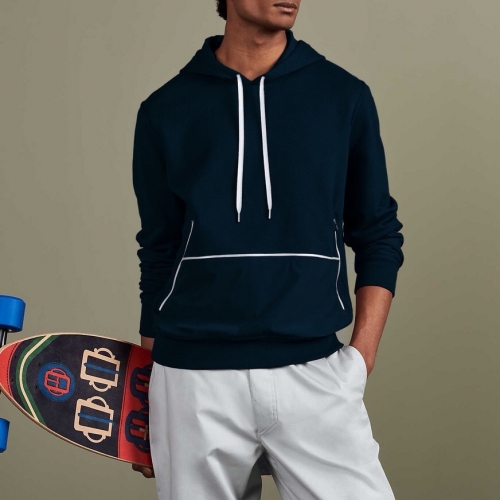 エルメスメンズカジュアルコットンフーディr0524.ネイビー