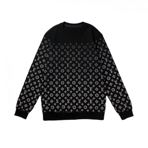 ルイヴィトンルイヴィトンメンズカジュアルコットン長袖Tシャツu02216.ブラック