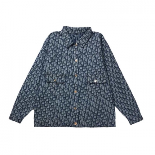 ディオールディオールメンズクラシックシャツo0832.ブルー