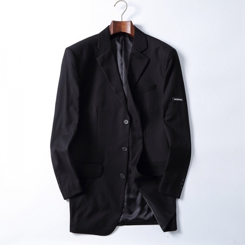 バレンシアガメンズコットンスーツジャケットl0796ブラック