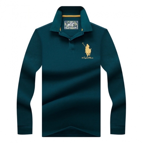 ポロポロメンズコットンポロスウェットシャツl0081グリーン