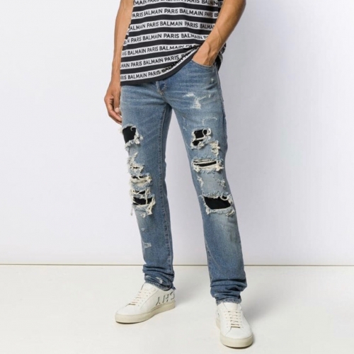 バルマンメンズカジュアルジーンズm0103ブルー