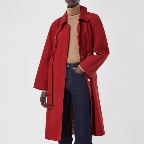 バーバリーバーバリーレディースヴィンテージコットントレンチコートr02963.レッド