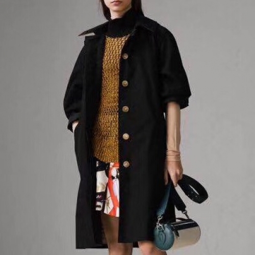 バーバリーバーバリーレディースヴィンテージコットントレンチコートr02969ブラック