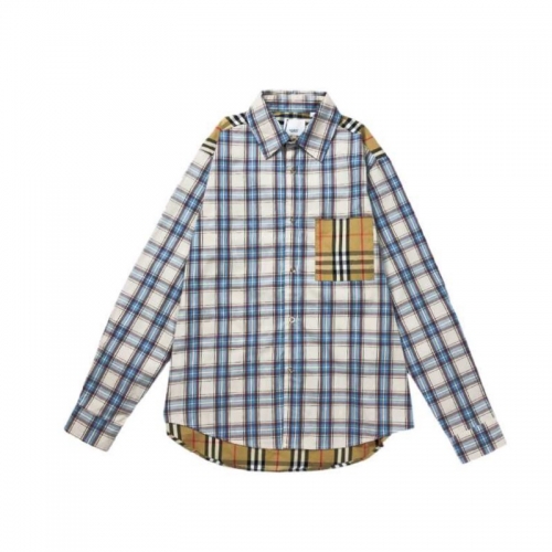 バーバリーバーバリーメンズヴィンテージベーシックシャツr02974.ブルー