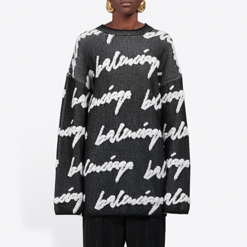 バレンシアガ-バレンシアガレディース用クルーネックセーターl0770ブラック