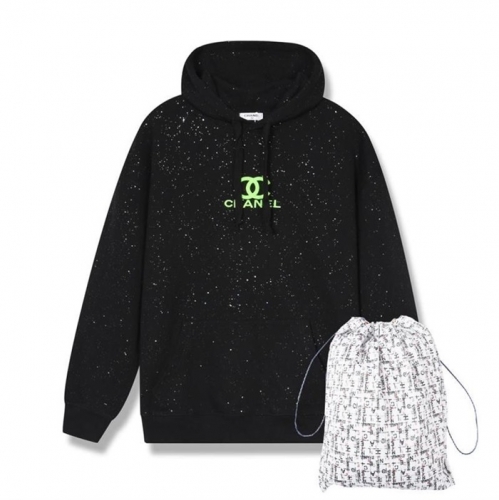 シャネルシャネルメンズオーバーサイズコットンフーディa0613ブラック