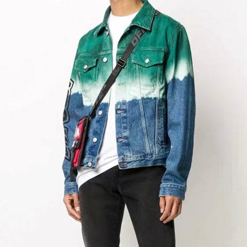 オフホワイトオフホワイトメンズカジュアルデニムジャケットf0558ブルー