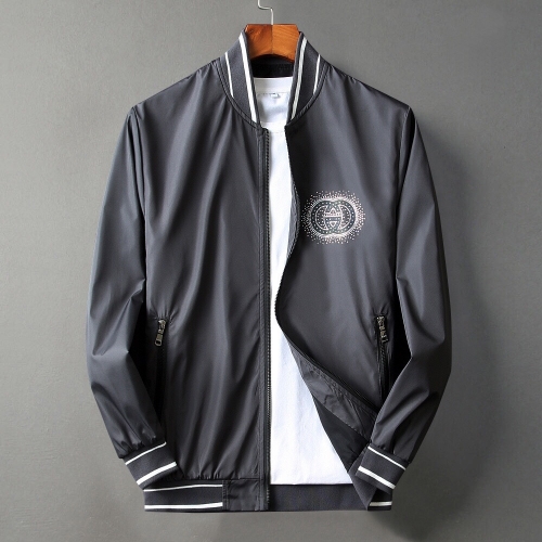 グッチグッチメンズカジュアル両面ジャケットc03048グレー