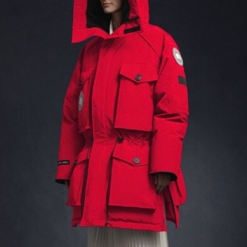 カナダグースカナダグースメンズパッチカジュアルダウンパディングパーカーn0281.レッド