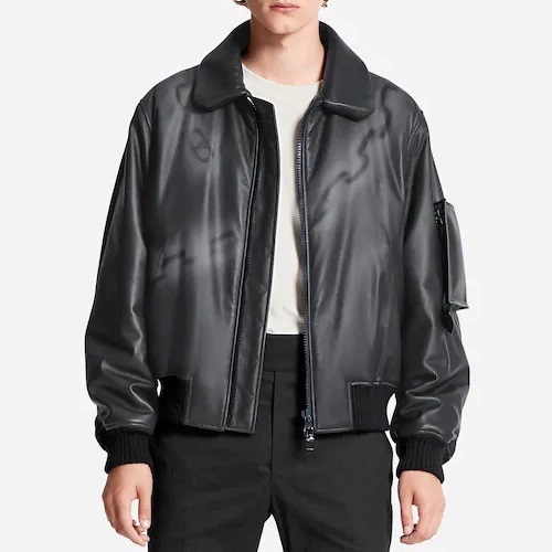 ルイヴィトンルイヴィトンメンズレザージャケットu02247ブラック