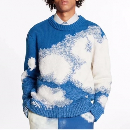 ルイヴィトンルイヴィトンユニセックスカジュアルセーターu02258ブルー