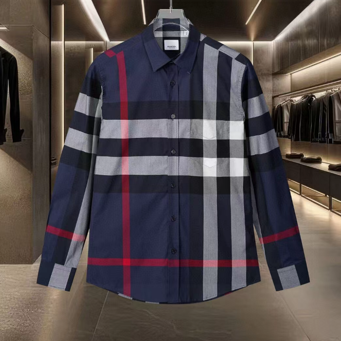 バーバリーバーバリーメンズヴィンテージベーシックシャツr03024.ネイビー