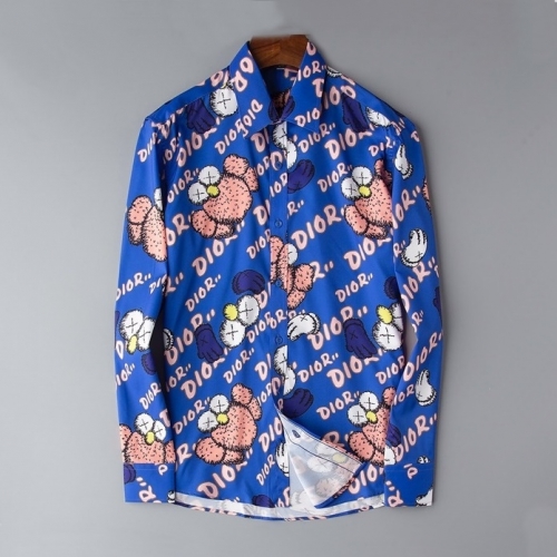 ディオールディオールメンズクラシックシャツo0860ブルー