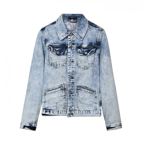 バレンシアガバレンシアガユニセックスカジュアルオーバーサイズデニムジャケットl0781ブルー