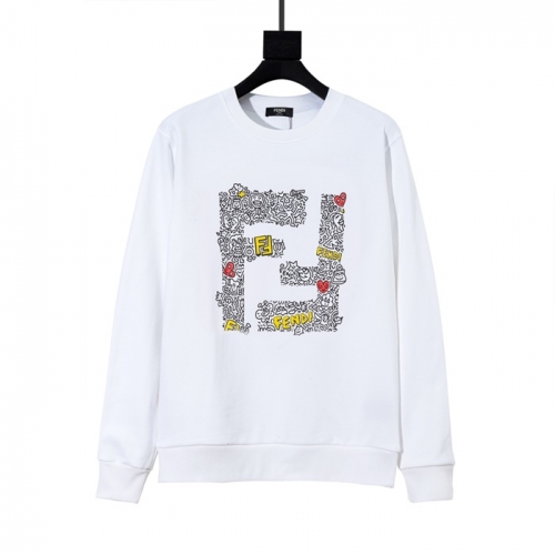 ェンディ-ェンディメンズクルーネック長袖Tシャツn0822ホワイト