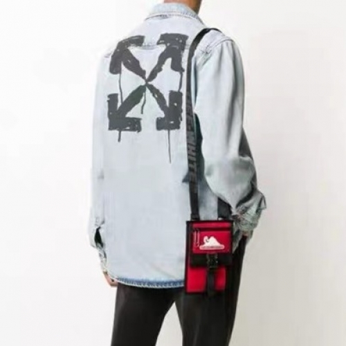 オフホワイトオフホワイトメンズカジュアルデニムシャツf0564ブルー