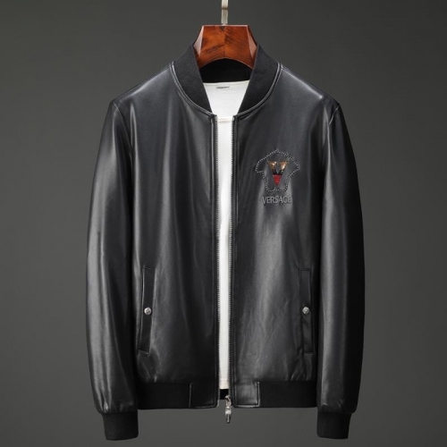 ヴェルサーチェヴェルサーチェメンズカジュアルレザージャケットr0715ブラック