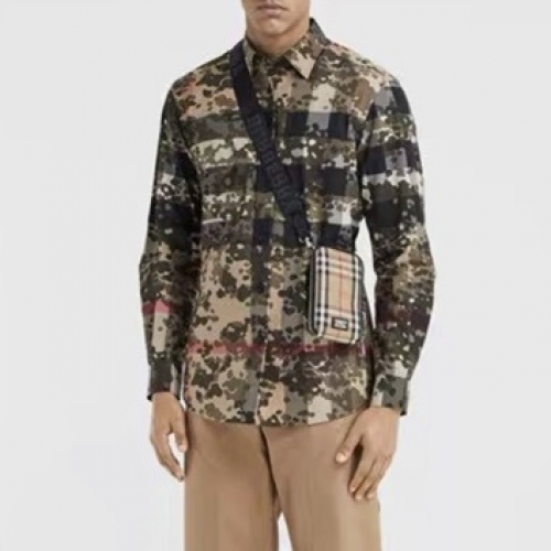 バーバリーバーバリーメンズヴィンテージベーシックシャツr03059キャメル