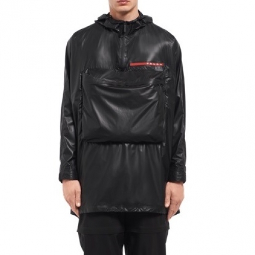 プラダプラダメンズカジュアルウィンドブレーカージャケットa01144ブラック