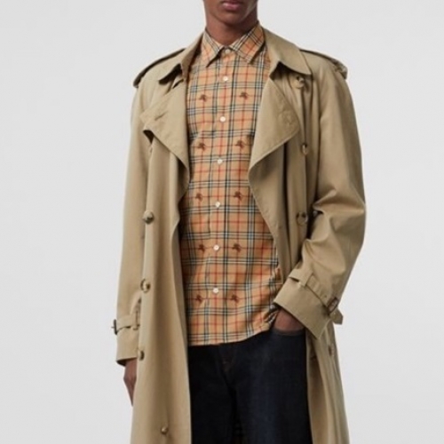 バーバリーバーバリーメンズヴィンテージベーシックシャツr03099.キャメル