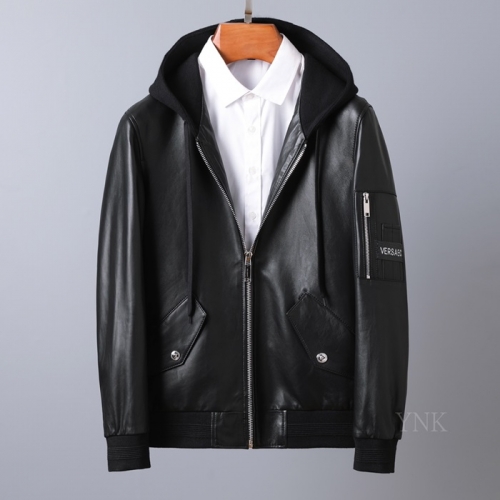 ヴェルサーチェヴェルサーチェメンズカジュアルレザージャケットr0719ブラック