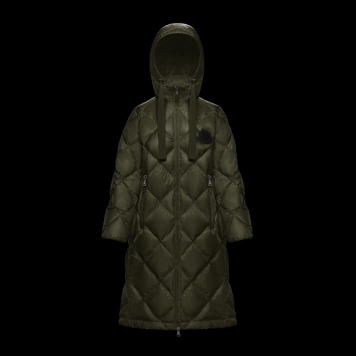 モンクレールモンクレールレディースパッチモダンダウンパディングc01867カーキ