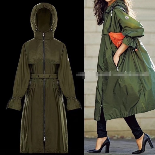 モンクレールレディースカジュアルウィンドブレーカーコートc01867カーキ