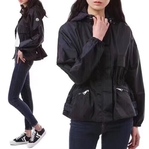 モンクレールモンクレールレディースカジュアルウィンドブレーカージャケットc01870ブラック