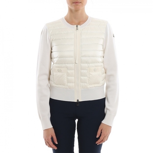 モンクレールモンクレールレディースパッチモダンダウンパディングc01874ホワイト