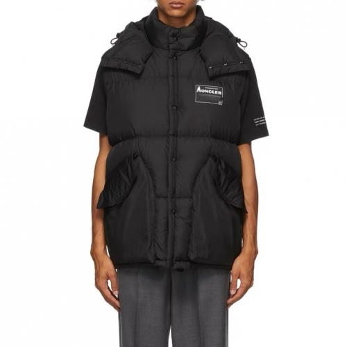 モンクレールモンクレールメンズパッチモダンダックダウンパディングベストc01893ブラック