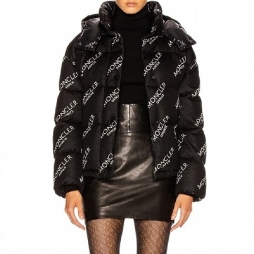 モンクレールモンクレールレディースパッチモダンダックダウンパディングc01881ブラック