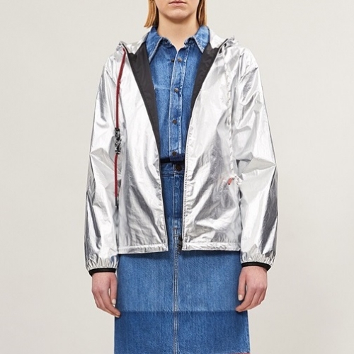 モンクレールモンクレールレディースカジュアルウィンドブレーカージャケットc01884シルバー