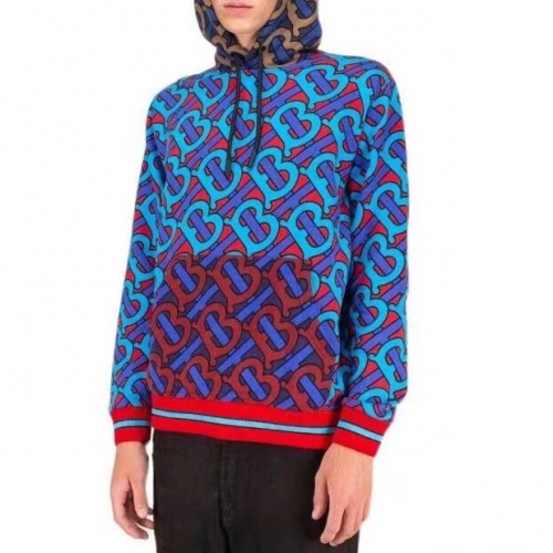 バーバリーバーバリーメンズカジュアルコットンフーディr03112.ブルー