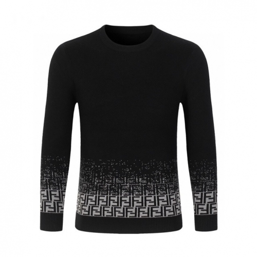 ェンディ-ェンディメンズクルーネックウールセーターn0829ブラック